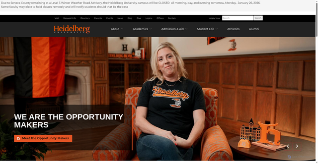 Security scan screenshot of https://www.heidelberg.edu/