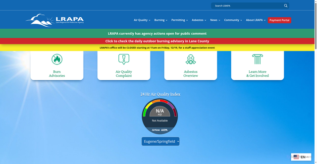 Security scan screenshot of https://www.lrapa-or.gov/