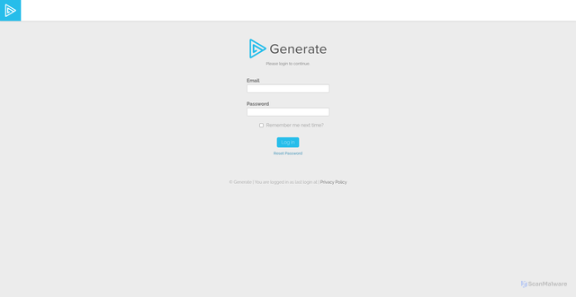 Security scan screenshot of https://generate.tv