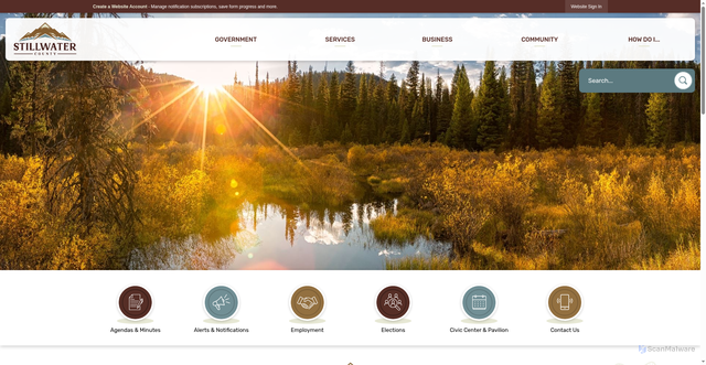 Security scan screenshot of https://stillwatercountymt.gov/