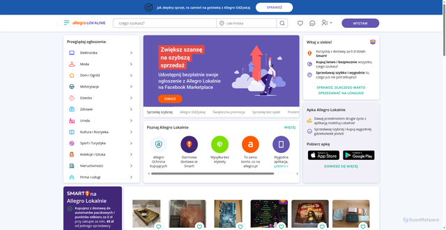 Security scan screenshot of https://allegro.pl-smart342534.sbs