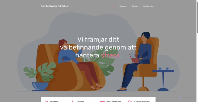 Security scan screenshot of https://samtalsbyraneskilstuna.se