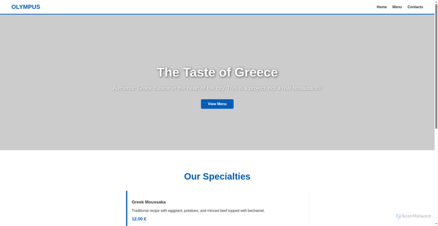 Security scan screenshot of https://greekrestaurant-d2zgyq6gr9.edgeone.app/