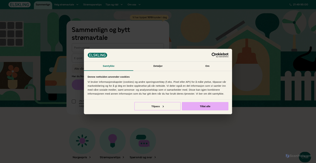 Security scan screenshot of https://www.elskling.no/?apcid=0068b9d46dca835910818e00&utm_campaign=earlyweek_elskling_no_infi&utm_content=earlysend_elsklingno_3&utm_medium=email&utm_source=ortto