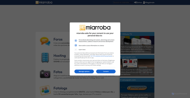 Security scan screenshot of https://portadas.webcindario.com/