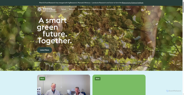 Security scan screenshot of https://www.plantandfood.com/