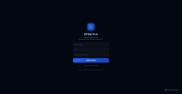Security scan screenshot of https://zyyai-v1-wlnnzs1ny9.edgeone.app/