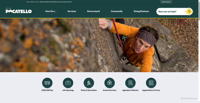 Security scan screenshot of https://pocatello.gov/