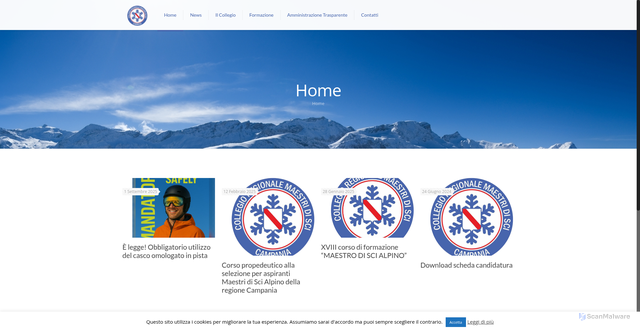Security scan screenshot of https://maestridiscicampania.it/