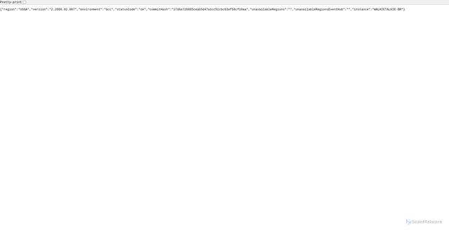 Security scan screenshot of https://walkietalkie.gcc.teams.microsoft.com