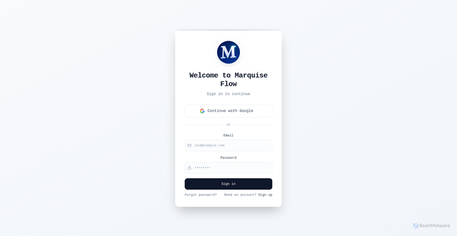 Security scan screenshot of https://marquiseflow.com/
