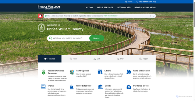 Security scan screenshot of https://www.pwcva.gov/