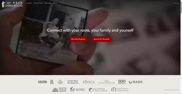 Security scan screenshot of https://mychinaroots.com