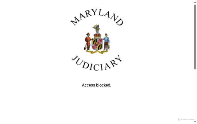 Security scan screenshot of https://casesearch.courts.state.md.us/