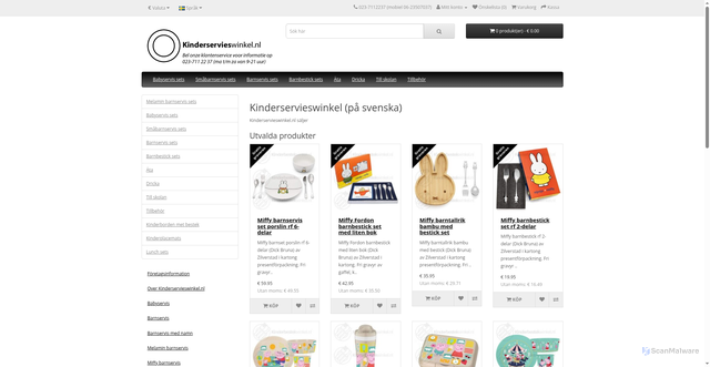 Security scan screenshot of https://toddlershop.se