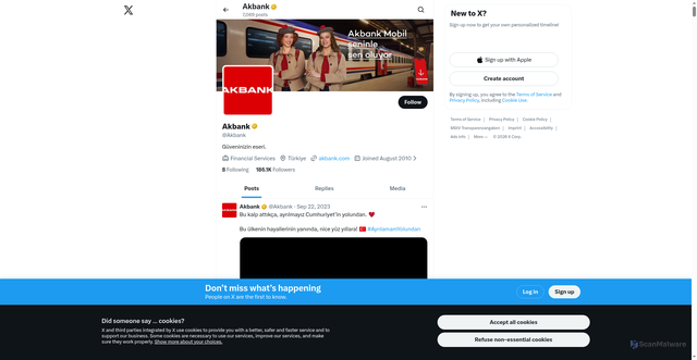 Security scan screenshot of http://twitter.com/akbank