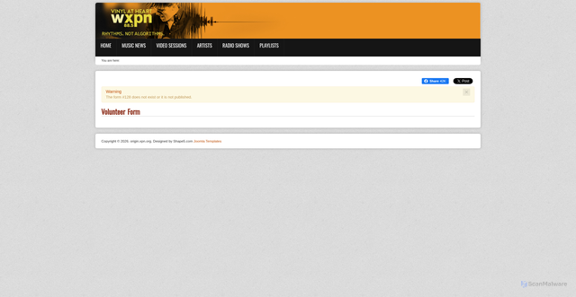 Security scan screenshot of https://origin.xpn.org