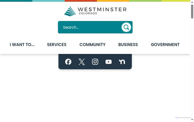 Security scan screenshot of https://www.westminsterco.gov/