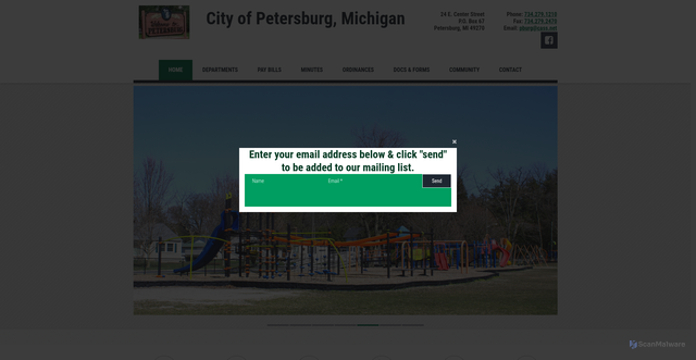 Security scan screenshot of https://petersburgmi.gov/
