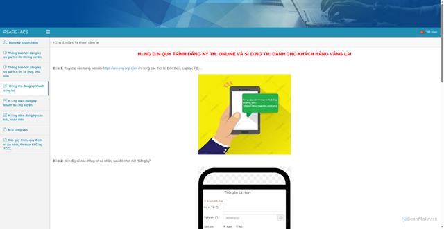Security scan screenshot of https://anc-reg.snp.com.vn