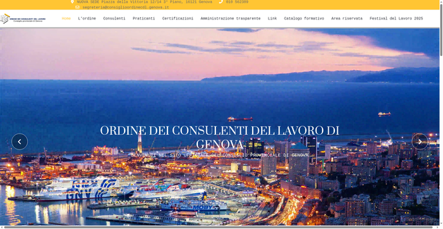 Security scan screenshot of https://www.ordcdl-genova.com/