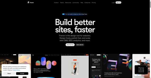 Security scan screenshot of https://www.framer.com/