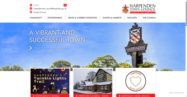 Security scan screenshot of https://www.harpenden.gov.uk/
