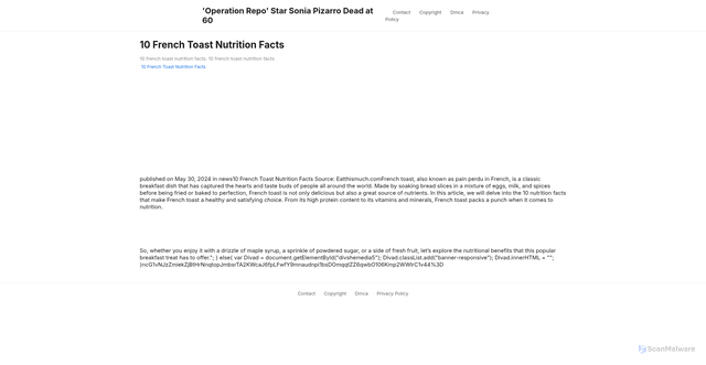 Security scan screenshot of https://zonainspiratifstories-dph4djh8zu08.edgeone.app/10-french-toast-nutrition-facts.html