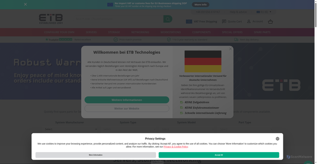 Security scan screenshot of https://www.etb-tech.com