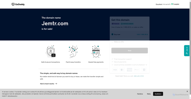 Security scan screenshot of http://jemtr.com/