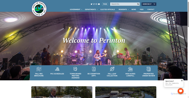 Security scan screenshot of https://perinton.org/