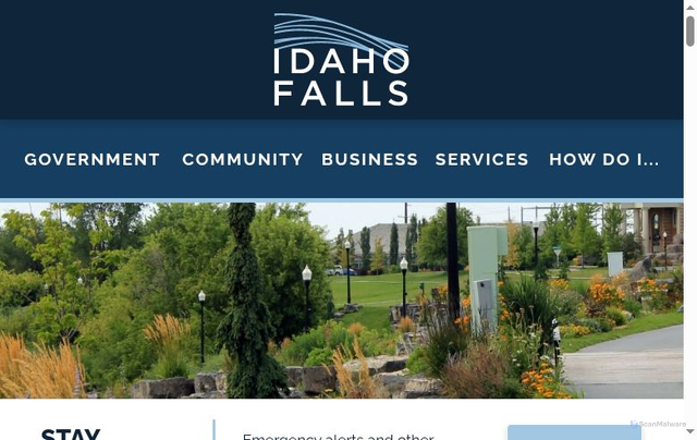 Security scan screenshot of https://www.idahofallsidaho.gov/