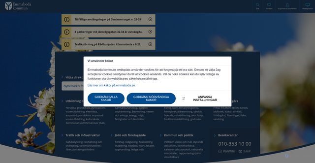 Security scan screenshot of http://www.emmaboda.se