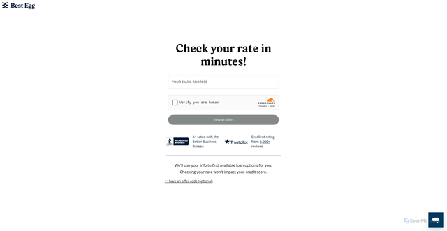 Security scan screenshot of https://start.bestegg.com