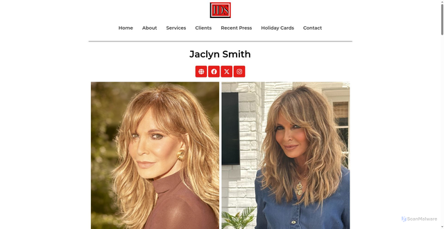 Security scan screenshot of https://jdspr.com/jaclyn-smith/
