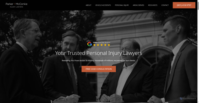 Security scan screenshot of https://www.parkerandmcconkie.com/