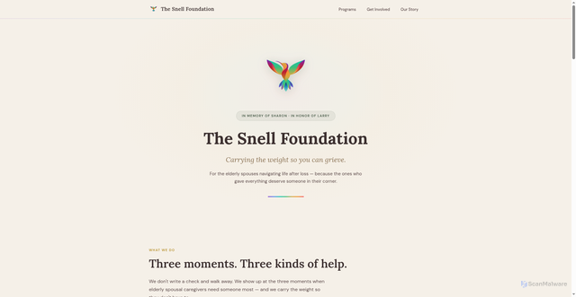 Security scan screenshot of http://thesnellfoundation.org/