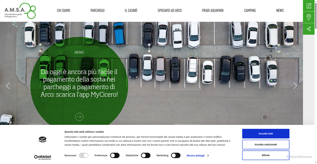 Security scan screenshot of https://www.amsaarco.it/it/home/