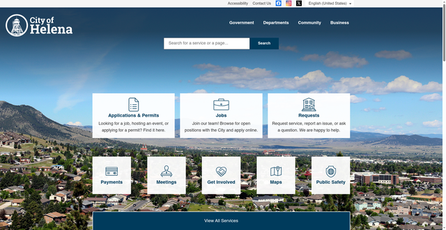 Security scan screenshot of https://www.helenamt.gov/