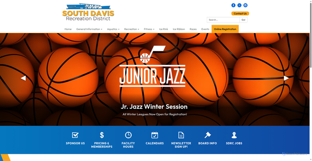 Security scan screenshot of https://www.southdavisrecreation.gov/
