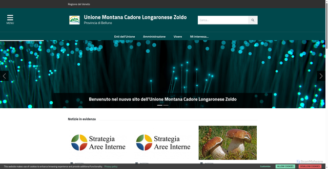Security scan screenshot of https://www.clz.bl.it/home