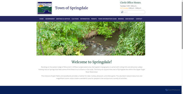 Security scan screenshot of https://springdalewi.gov/