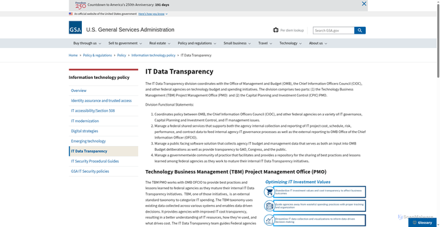 Security scan screenshot of https://www.gsa.gov/policy-regulations/policy/information-technology-policy/it-data-transparency