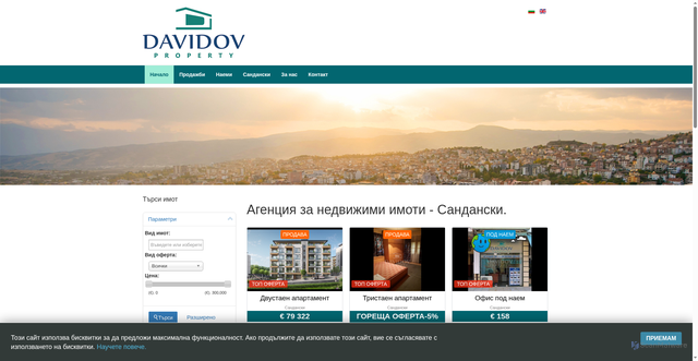 Security scan screenshot of https://davidov-property.com