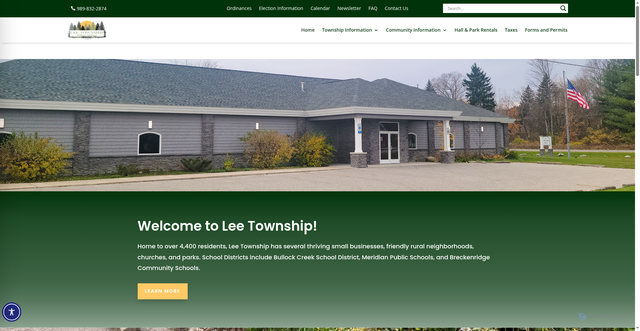 Security scan screenshot of https://leetownshipmidlandmi.gov/