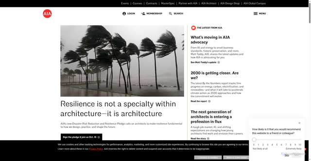 Security scan screenshot of https://www.aia.org