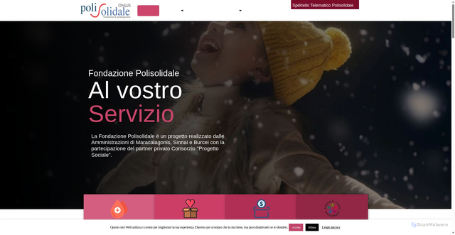 Security scan screenshot of https://polisolidale.it/