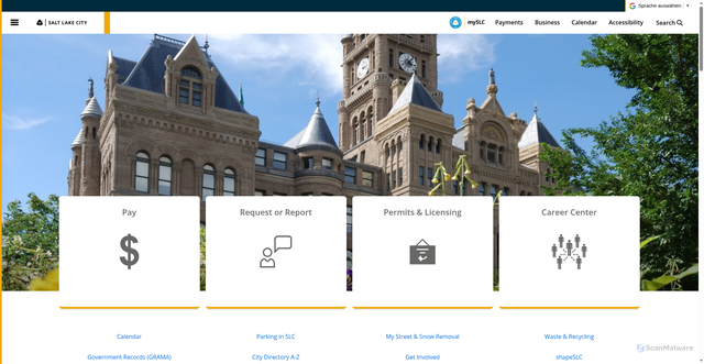 Security scan screenshot of https://www.slc.gov/