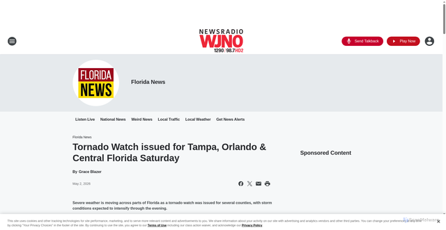 Security scan screenshot of https://wjno.iheart.com/featured/florida-news/content/2026-05-02-tornado-watch-issued-for-tampa-orlando-central-florida-saturday/