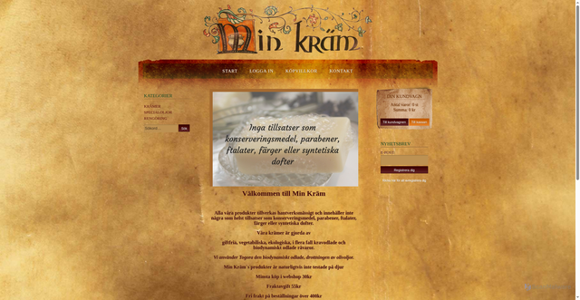 Security scan screenshot of https://minkram.se